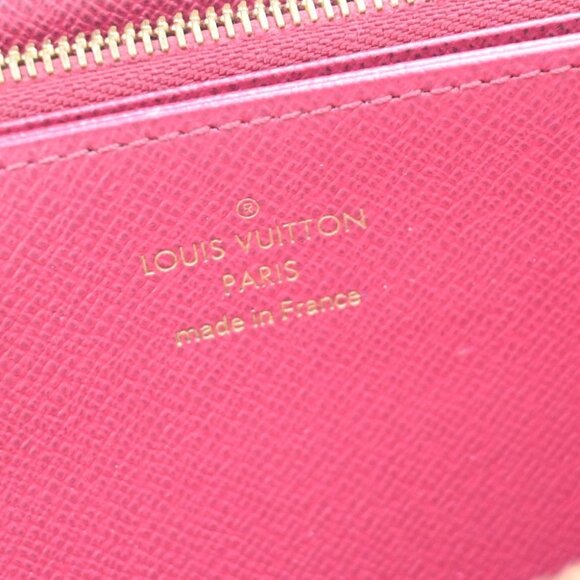 LOUIS VUITTON Zippy Long Wallet Monogram Leather Brown Fuchsia M41895 84KB294 - Picture 5 of 13